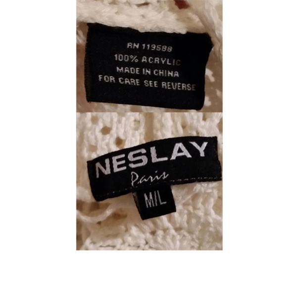 Neslay Paris crochet hooded coverup layer layering knit top y2k swim cover up - Picture 4 of 4